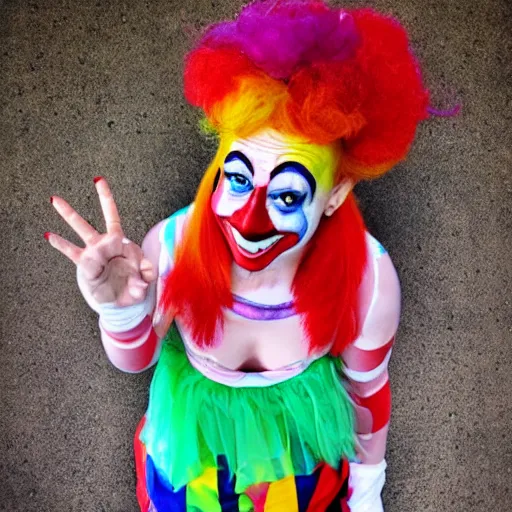 Image similar to Clown girl.