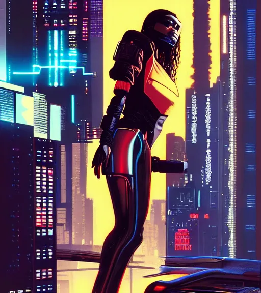 Image similar to cable plugged in, side of head, very very beautiful woman, cyberdeck computer terminal, street level night city, 1 9 7 9 omni magazine cover, style by vincent di fate, artgerm, cyberpunk 2 0 7 7, very coherent, detailed, 4 k resolution, unreal engine, daz