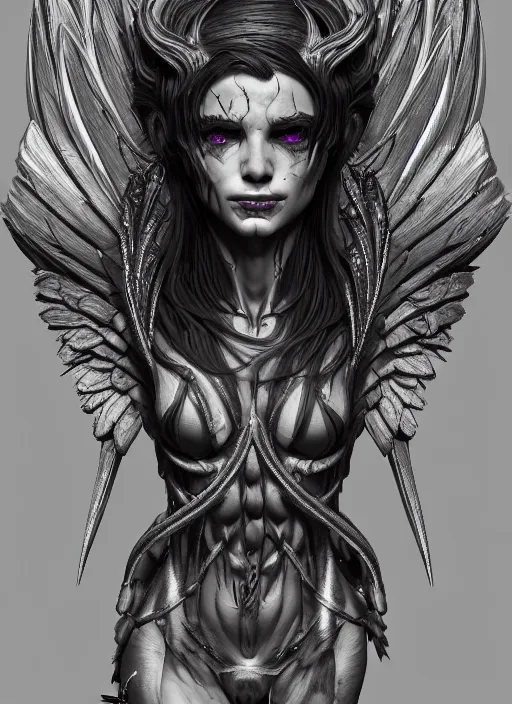 Prompt: hyper detailed ultra sharp of a beautiful azazello is one of the demonic and mystical characters in the work, a negative character in biblical stories, a fallen angel who opposed the will of god. trending on artstation, 8 k