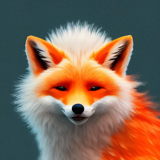 Prompt: digital orange white egg l orange white fox, retrowave palette, digital world, highly detailed, electric breeze, anatomically correct vulpine, synth feel, fluffy face, ear floof, flowing fur, super realism, accurate animal imagery, 4 k digital art