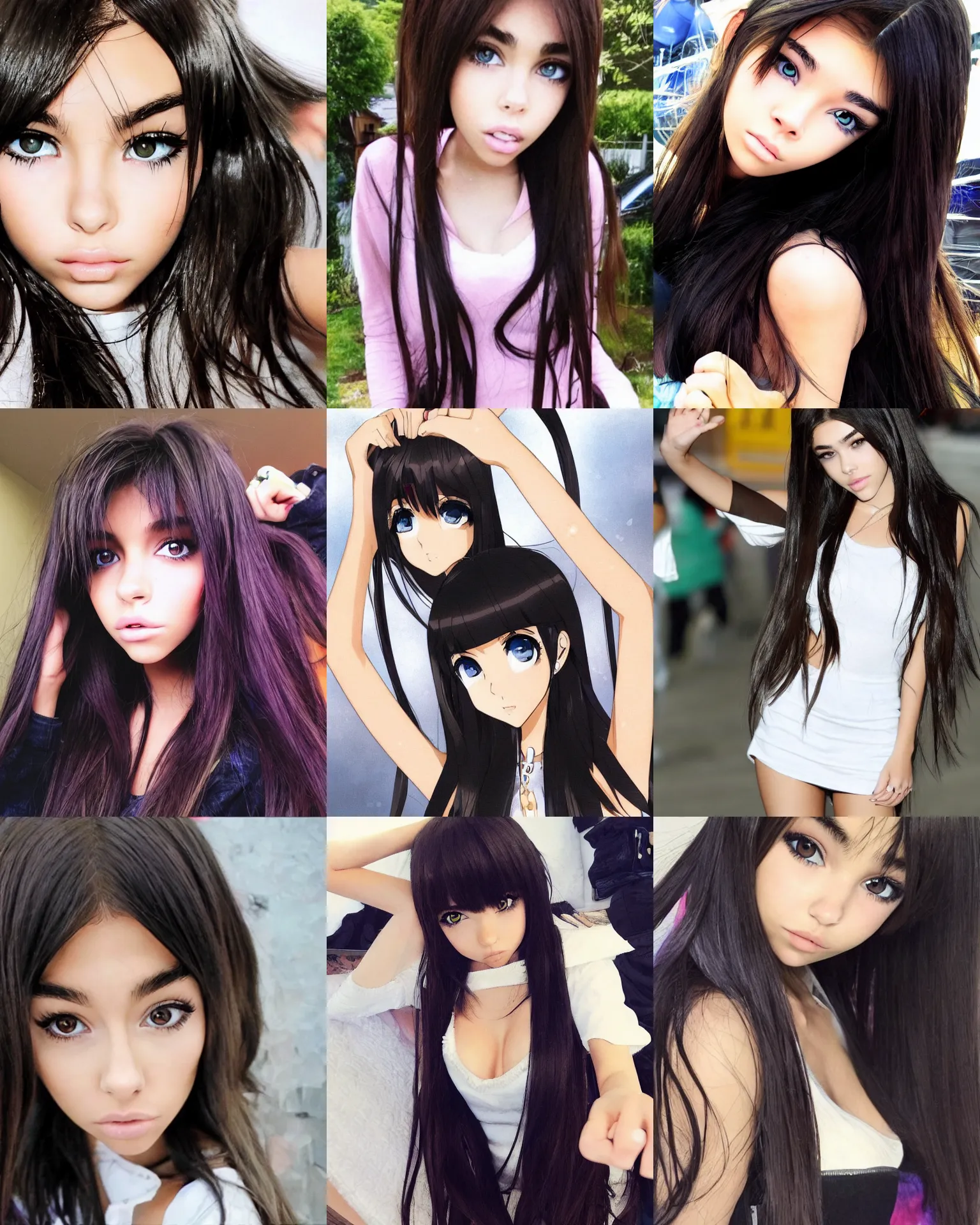 Prompt: madison beer, anime girl,