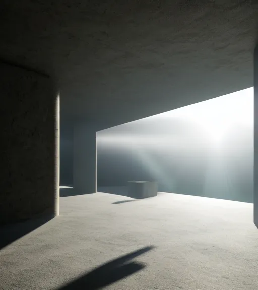 Prompt: the symmetric green linear light in the antartic, volumetric lighting, fog, majestic light, octane render, beauty fog, ethereal glare of the sun, hyperrealistic, epic, masterpiece, by peter zumthor in acid