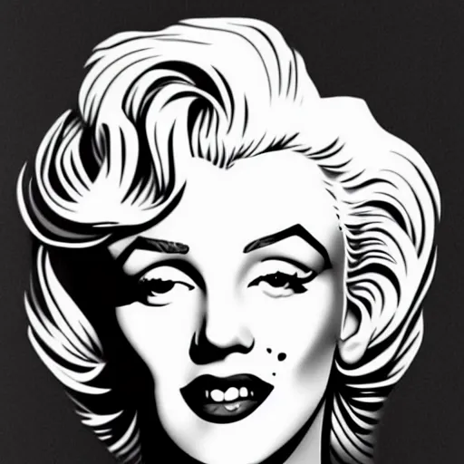 Prompt: an intricate portrait of marilyn monroe by mc escher, line art, celtic, illustration