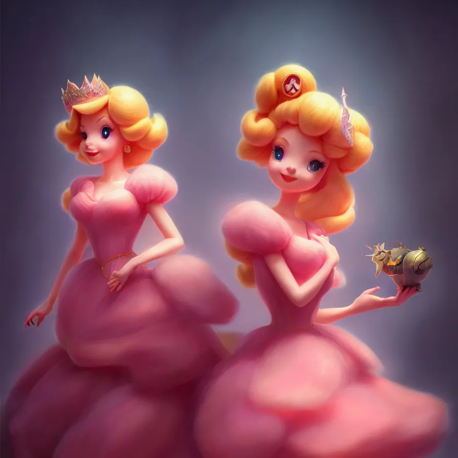 Prompt: epic professional digital art of princess peach, ambient lighting, painted,, detailed,, leesha hannigan, wayne haag, reyna rochin, ignacio fernandez rios, mark ryden, iris van herpen, best on artstation, cgsociety, wlop, pixiv, stunning, gorgeous, much wow, cinematic, masterpiece