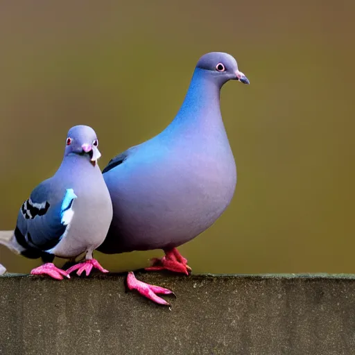 Image similar to a pigeon with three heads, surreal