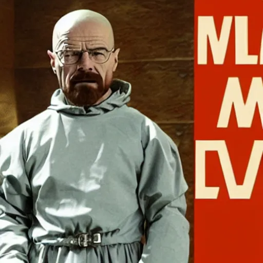 Image similar to walter white dresses like a knight from game of thrones