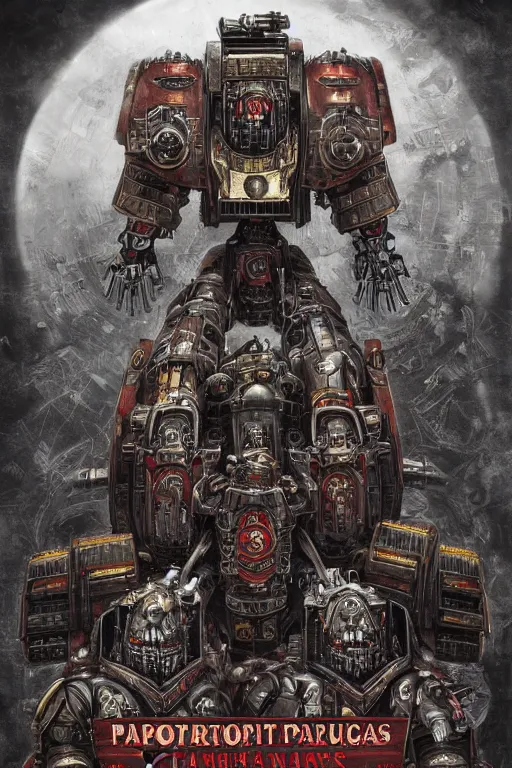 Prompt: portrait of adeptus mechanicus from Warhammer 40000. Highly detailed