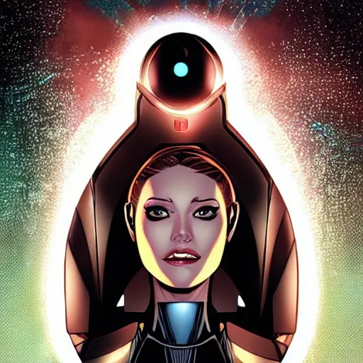 Image similar to portrait of a female android, by MARVEL comics