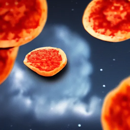 Prompt: slice of pepperoni, night sky, 8k, photograph, photorealistic