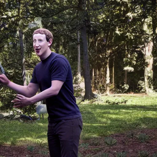 Image similar to animatronic Mark Zuckerberg, exposed mechanics, photo, Stan Winston studios, detailed, 4k