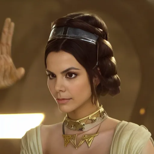 Image similar to victoria justice as princess padme in star wars episode 3, 8k resolution, full HD, cinematic lighting, award winning, anatomically correct