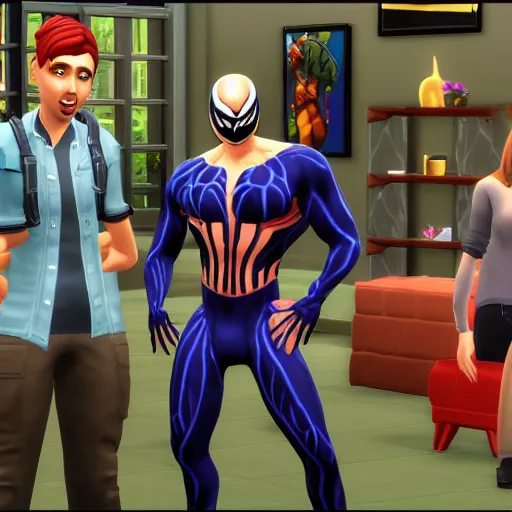 Image similar to Venom in the Sims 4