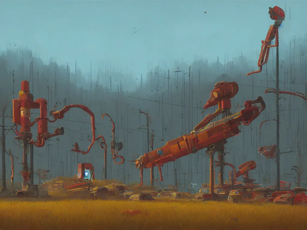 Prompt: an original art from Simon Stalenhag.