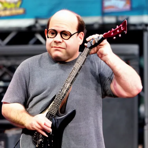 Prompt: george costanza at the vans warped tour