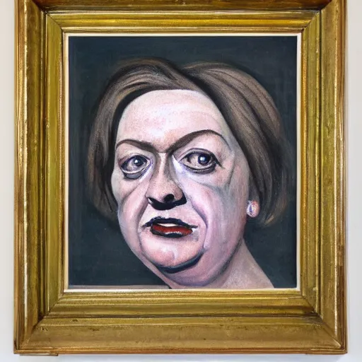 Prompt: francis bacon portrait of liz truss