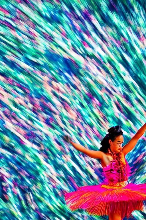 Image similar to abstract photograph of hawaiian hula dancer, beautiful background from hawaii with love, aloha'oe!