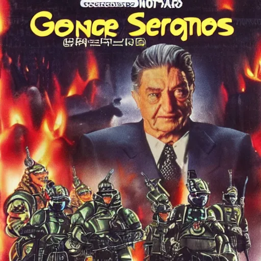 Image similar to george soros small soldiers 1 9 9 7, japanese vhs cover art