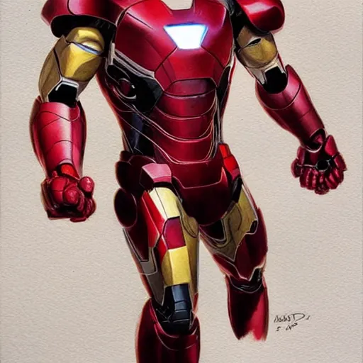 Prompt: Full body Portrait of marvel comics character, superior iron man, full of details, watercolor painting, concept art, smooth, by Ina Wong and wlop ，trending on cgsociety and artstation，8kHDR，light effect