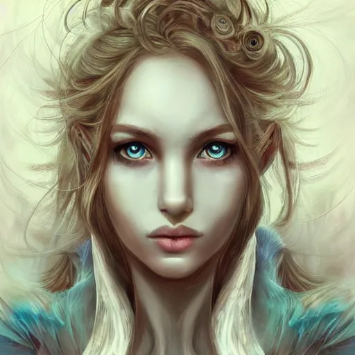 Image similar to beautiful and detailed portrait of a sylph. trending on artstation.