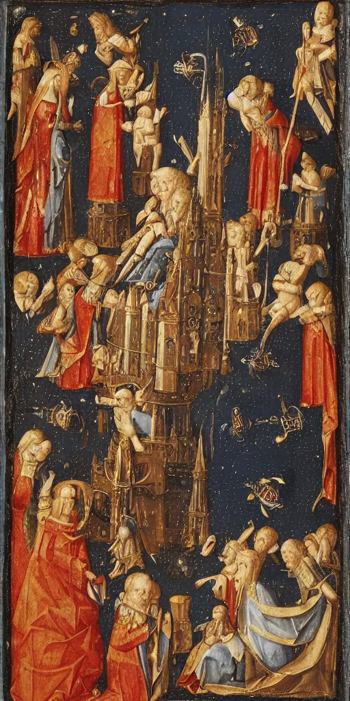 Image similar to the space shuttle in medieval religious art