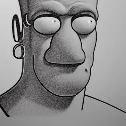 Image similar to photorealistic homer simpson