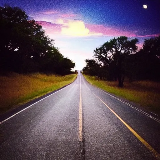 Image similar to “Texas road at night”