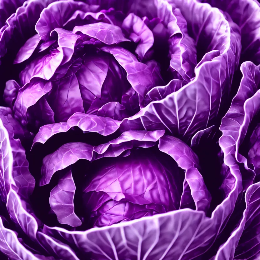 Image similar to high quality 3 d render very cute purple cabbage! highly detailed, unreal engine cinematic smooth, moody light, low angle, uhd 8 k, sharp focus