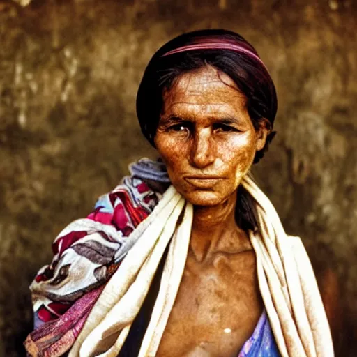 Prompt: photograph by steve mccurry of female