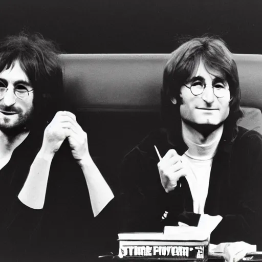 Image similar to Steve Jobs, John Lennon, and Harry Potter