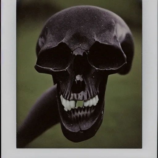 Image similar to polaroid of an animal skull