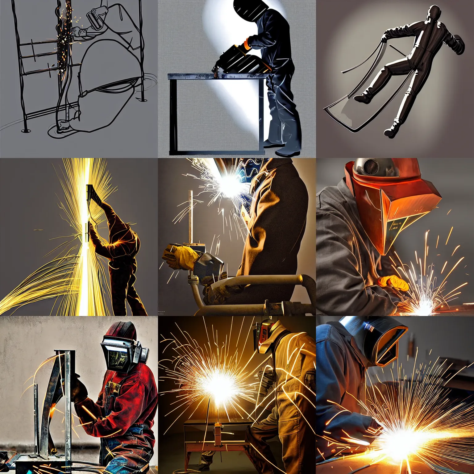 Prompt: welding, advanced digital art, elegant