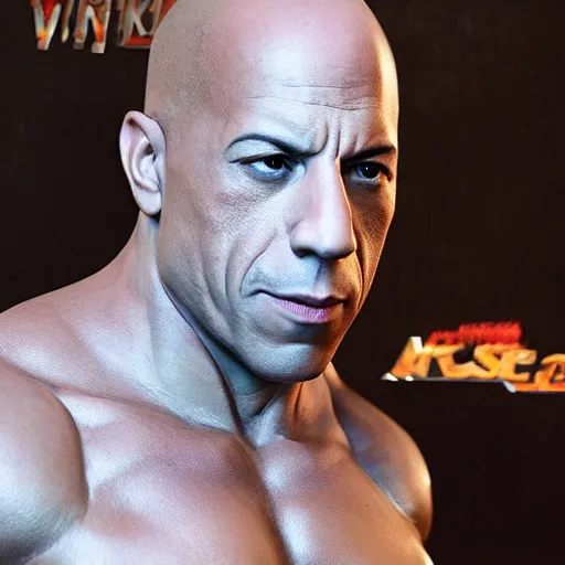 Image similar to animatronic Vin Diesel, exposed mechanics, photo, Stan Winston studios, detailed, 4k