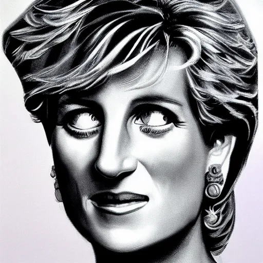 Prompt: painting of princess diana in the style of michelangelo