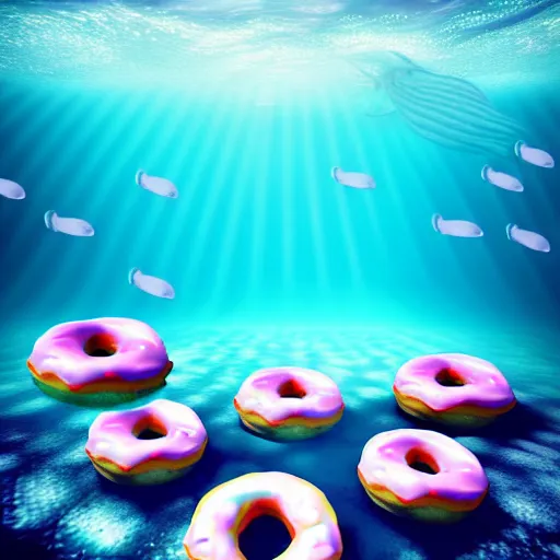 Image similar to donut under water sea , sunk deep water view , under water pictures