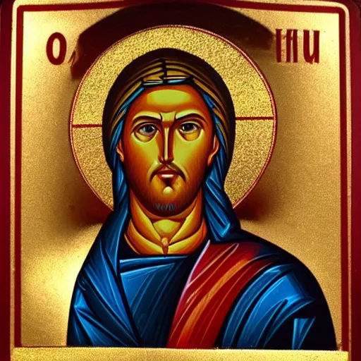 Image similar to Religious icon of Elon Musk as Jesus Christ