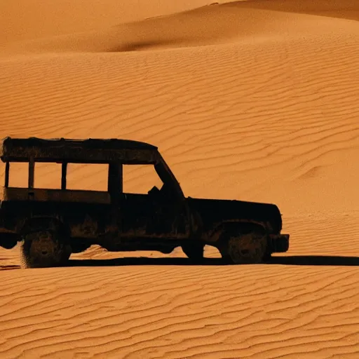 Prompt: stranded in the desert