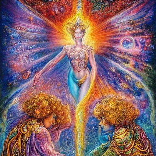 Image similar to the birth of cosmic consciousness by josephine wall and jim fitzpatrick