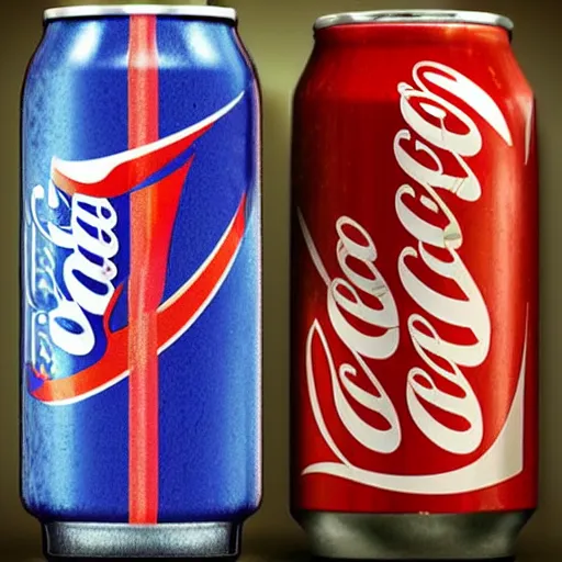 Image similar to an coca cola and pepsi on ring to decide who is the winner