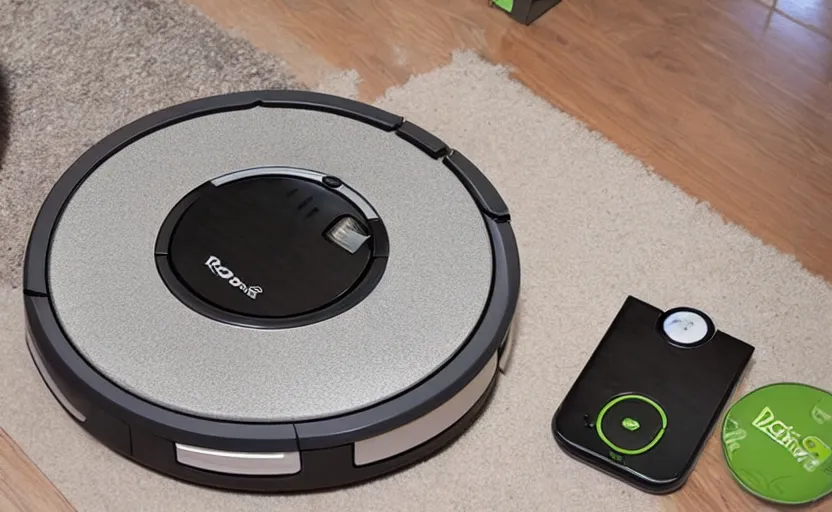 Image similar to A roomba sets of on an epic fantasy quest