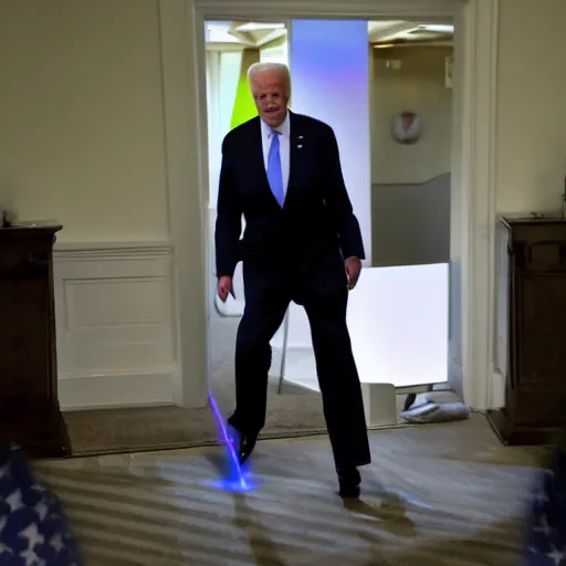 Image similar to joe biden with glowing laser eyes