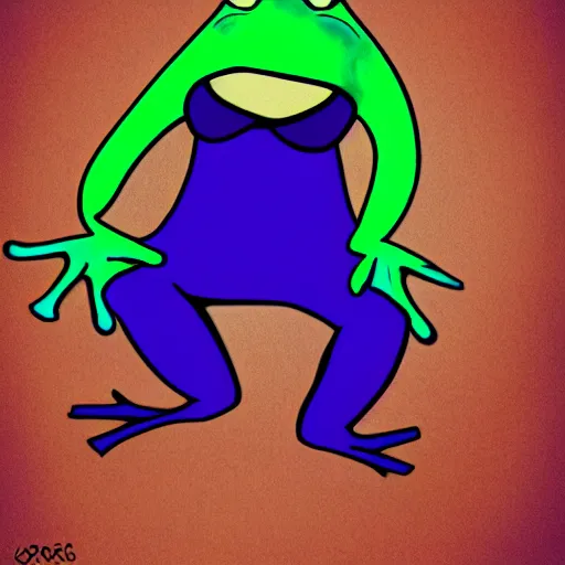 Image similar to Snoop Dogg. Curvy Female body. FROG.