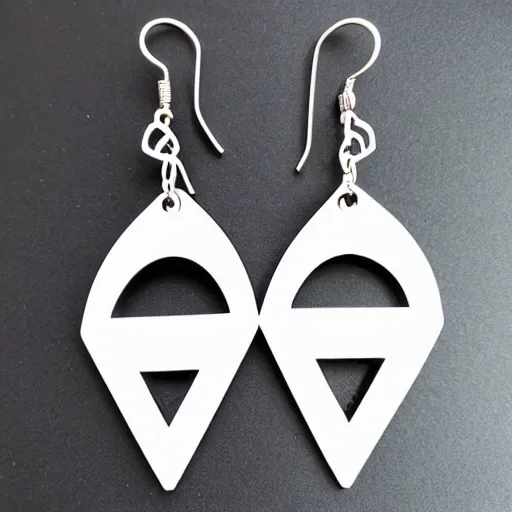 Image similar to segmented 2d laser cut earrings, star wars rebel logo