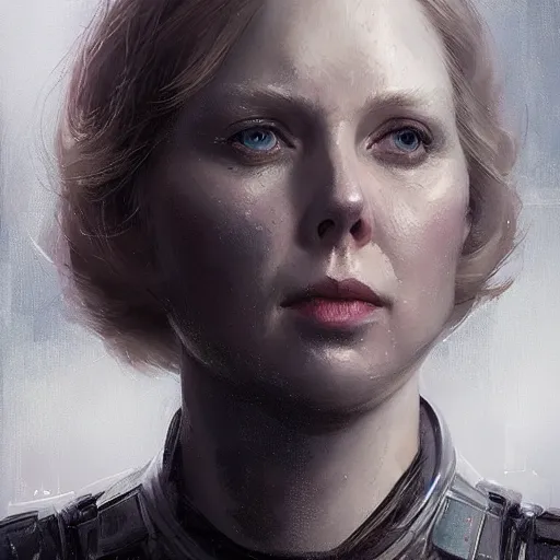 Image similar to portrait of a woman by greg rutkowski, she looks like gwendoline christie, wearing the tactical gear of the corellian confederation, star wars expanded universe, he is about 3 0 years old, highly detailed portrait, digital painting, artstation, concept art, smooth, sharp foccus ilustration, artstation hq