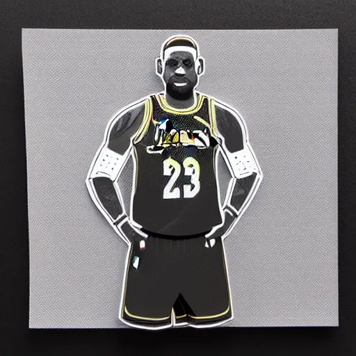 Image similar to lebron james paper craft