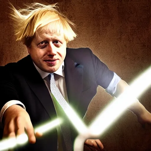 Prompt: boris johnson as thor volumetric lighting