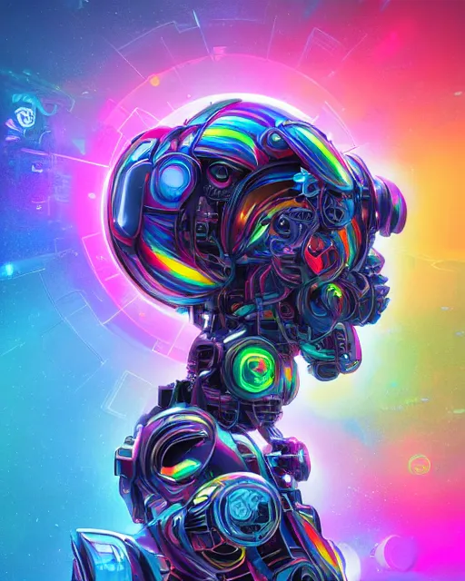 Image similar to portrait of cute cyber - anime rainbow - parrot - mecha, intricate abstract. intricate artwork, by tooth wu, wlop, beeple, dan mumford. concept art, octane render, trending on artstation, greg rutkowski very coherent symmetrical artwork. cinematic, key art, hyper realism, high detail, octane render, 8 k, iridescent accents