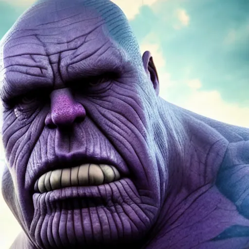 Image similar to boris johnson as thanos, reality, 8 k,