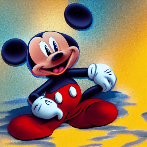 Image similar to [ mickey mouse ] in a horror game, [ digital art ]!!, 4 k quality