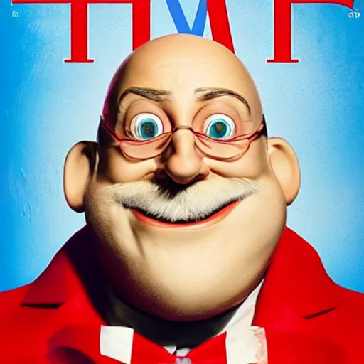 Prompt: doctor eggman as person of the year on the cover of time magazine. doctor robotnic as person of the year on the cover of time magazine