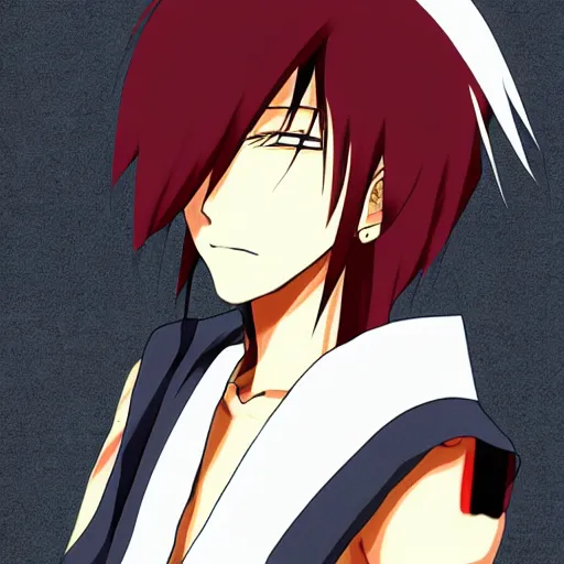 Image similar to Kempachi with an undercut haircut, Anime art, Bleach,